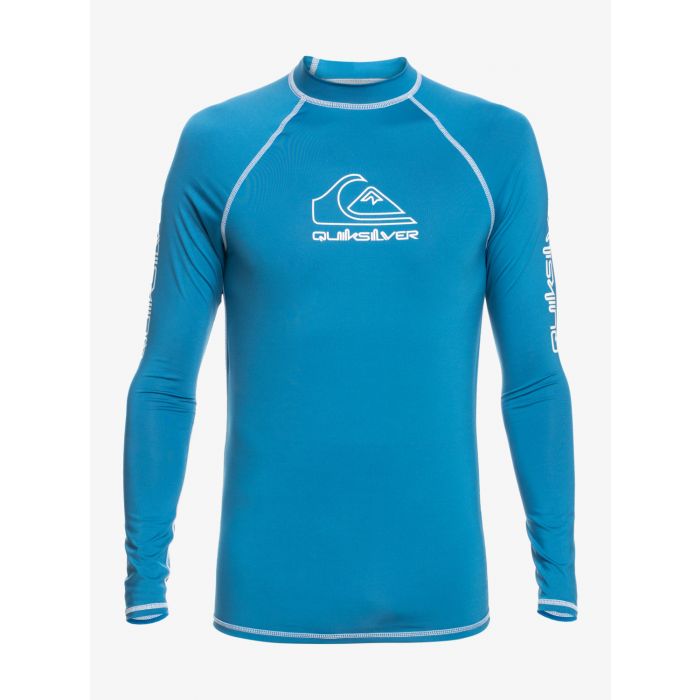 Quiksilver - UV Rashguard voor mannen - On Tour Lange mouw - UPF50 - Snorkel Blue - Blauw