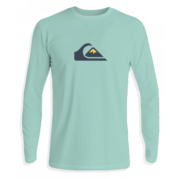 Quiksilver - UV Surf T-shirt voor jongens - Solid Streak Lange mouw - UPF50 - Beach Glass - Blauw