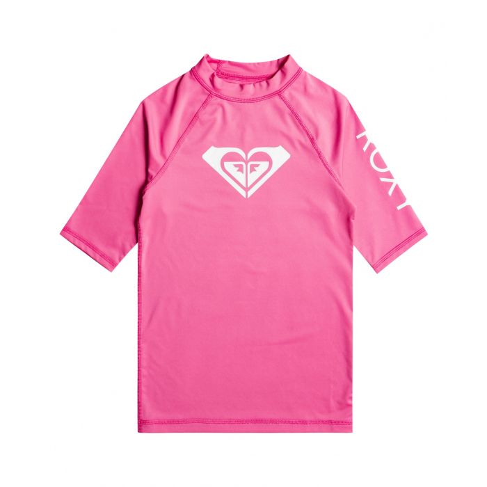 Roxy - UV Rashguard voor meisjes - Whole Hearted - Korte mouw - Pink Guava