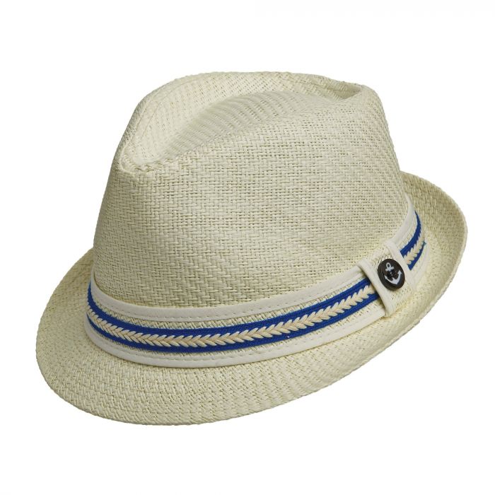 Tropical Trends - Fedora hoed voor dames - Kobalt blauw