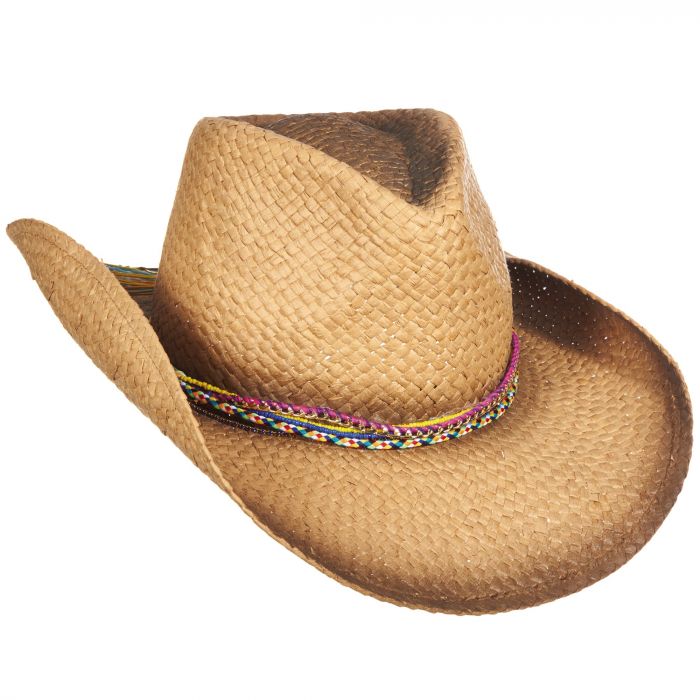 Tropical Trends - Papieren Cowgirl hoed voor dames - Kaki