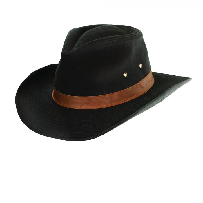 Dorfman Pacific - UV werende hoed outback voor heren - Zwart