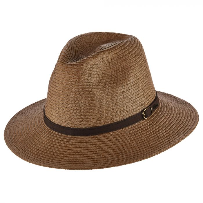 Dorfman Pacific - Safari gevlochten hoed voor heren - Kaki