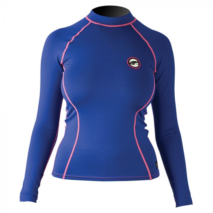 Prolimit - Zwemshirt voor dames met lange mouwen - Blauw / roze