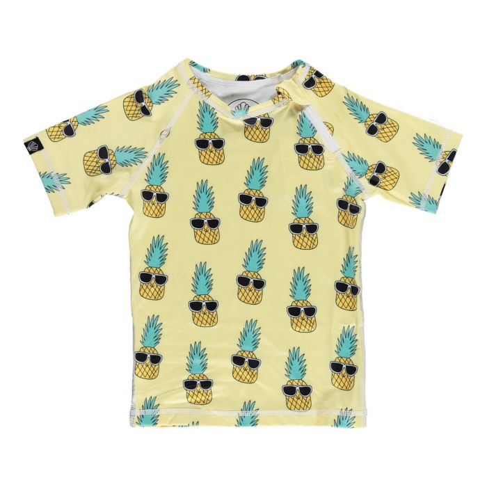 Beach & Bandits - UV-zwemshirt voor kinderen - Punky Pineapple - Geel