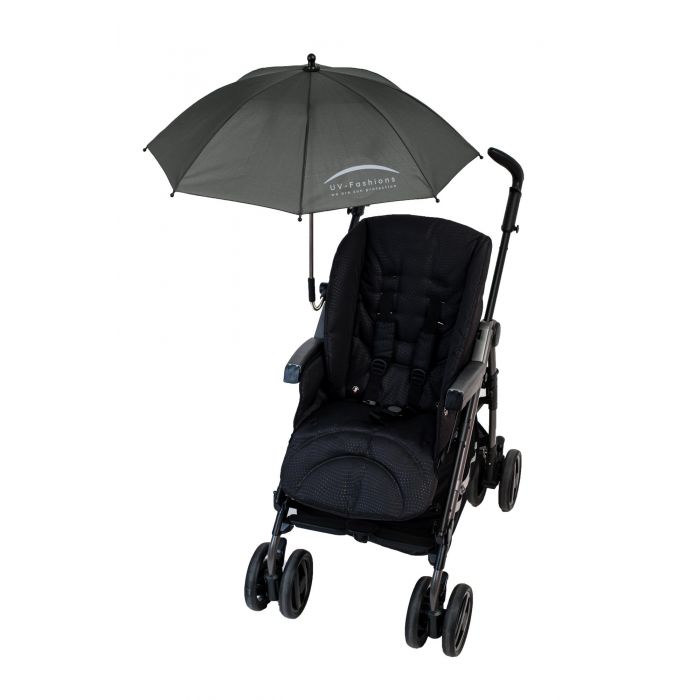 UV-Fashions - Universele UV-parasol voor kinderwagens - Antraciet