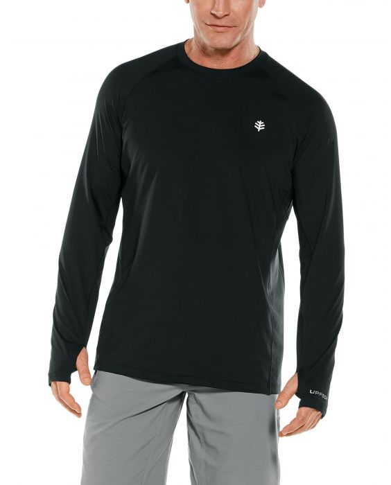 Coolibar - UV sportshirt voor heren - Longsleeve - Agility Performance - Zwart