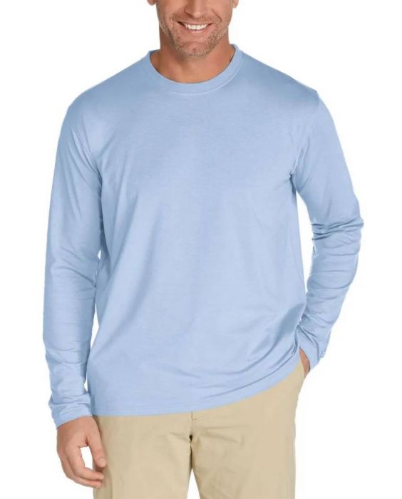 Coolibar - UV-shirt voor heren - Lange mouw - Morada Everyday - Effen - Vintage Blauw 