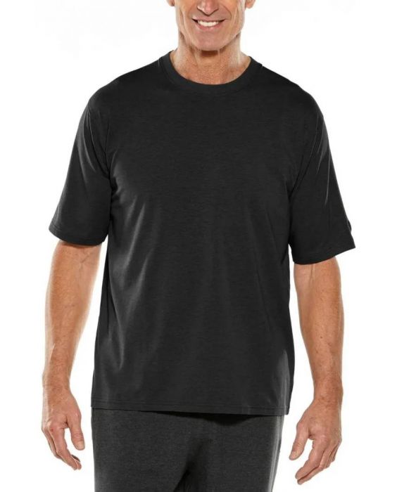 Coolibar - UV-shirt voor heren - Korte mouw - Morada Everyday - Effen - Zwart  