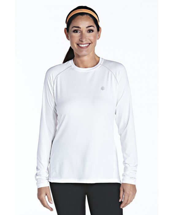 Coolibar - UV-sport longsleeve shirt dames - wit