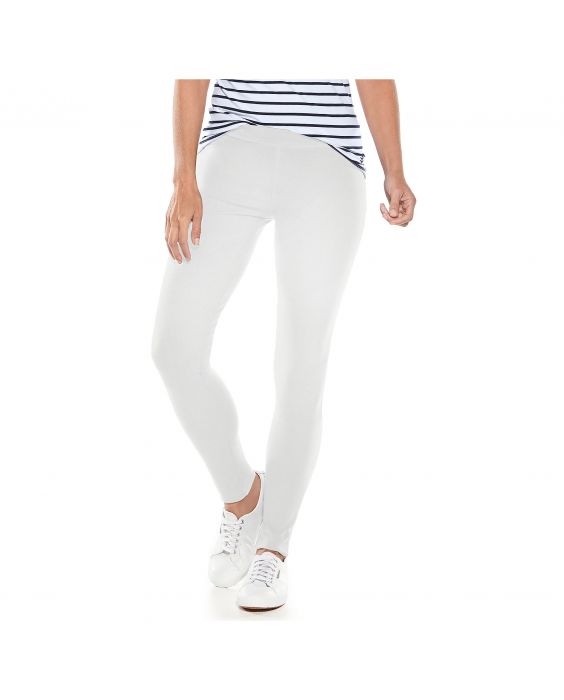 Coolibar - UV Leggings voor dames - Monterey - Wit
