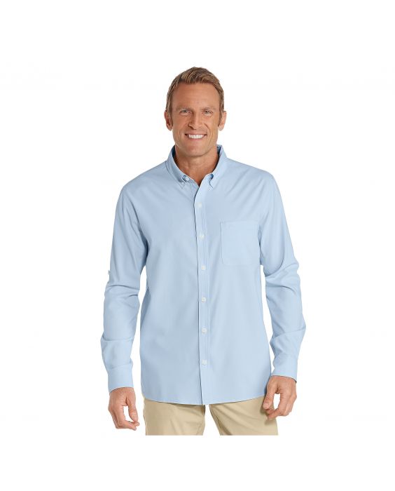 Coolibar - UV-Overhemd voor heren - Lichtblauw