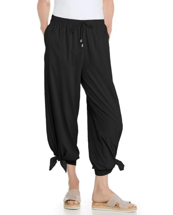 Coolibar - UV-broek met wijde pijpen voor dames - Petra - Effen - Zwart