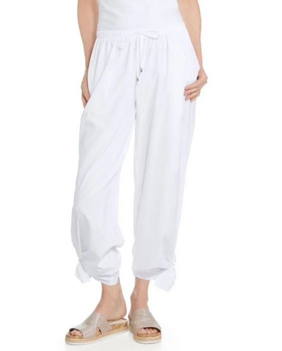 Coolibar - UV-broek met wijde pijpen voor dames - Petra - Effen - Wit 