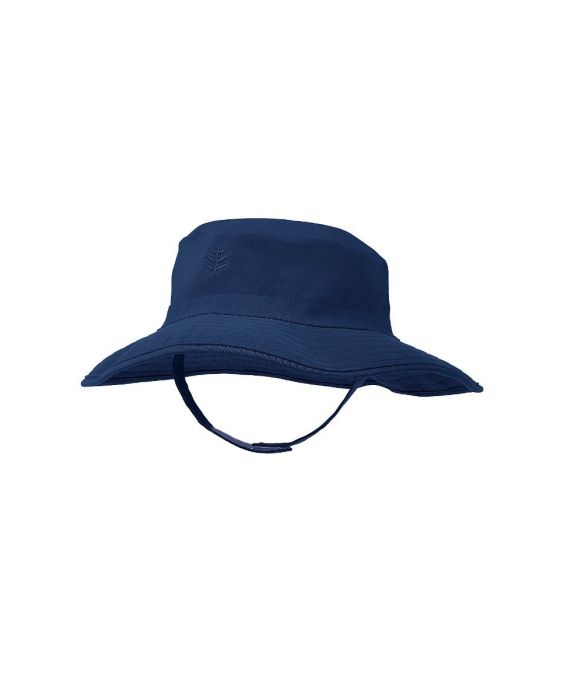 Coolibar - UV-bucket hat voor baby's - Navy blauw