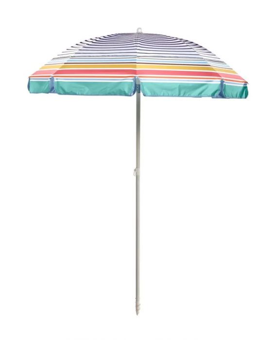 Coolibar - UV-werende Strandparasol - Intego - Multicolor Beach Stripe