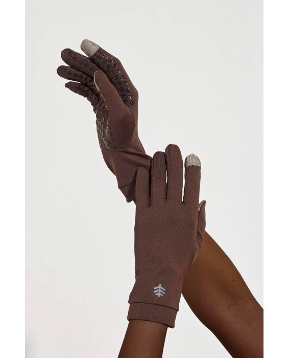 Coolibar - UV-handschoenen voor volwassenen - Gannett - UPF50+ - Kastanjebruin