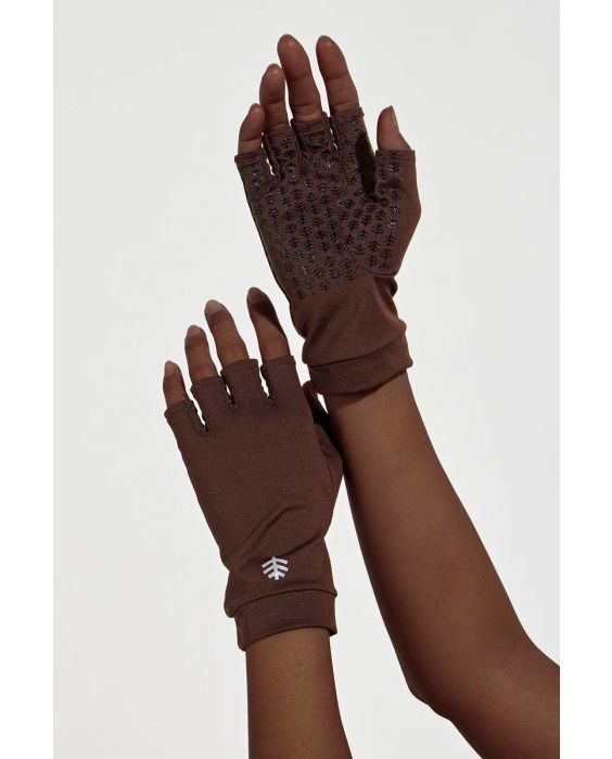 Coolibar - UV-handschoenen voor volwassenen - Gannett - UPF50+ - Kastanjebruin