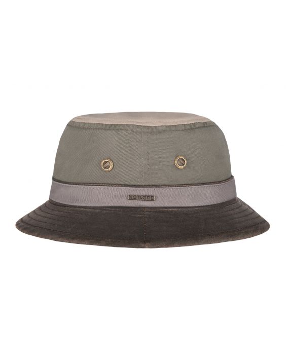 Hatland - UV Bucket hoed voor heren - Yasser - Olijfgroen