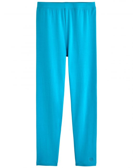 Coolibar - UV Leggings voor kinderen - Monterey - Turquoise