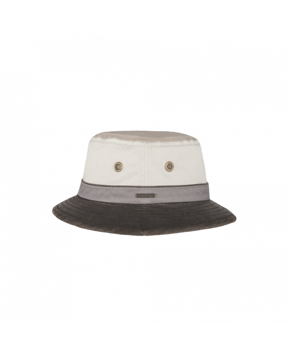 Hatland - UV Bucket hoed voor heren - Yasser - Gebroken wit