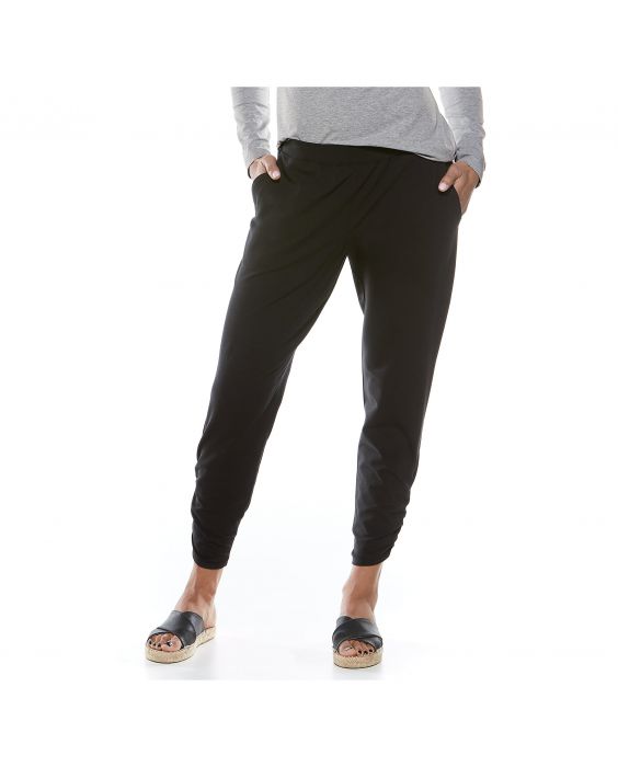 Coolibar - Casual UV-broek voor dames - Café Ruche - Zwart