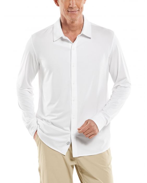 Coolibar - UV-werend Overhemd voor heren - Vita Button Down - Wit