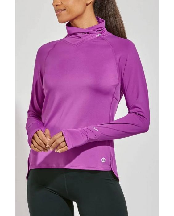 Coolibar - UV-pullover voor dames - Relay - Effen - Paars
