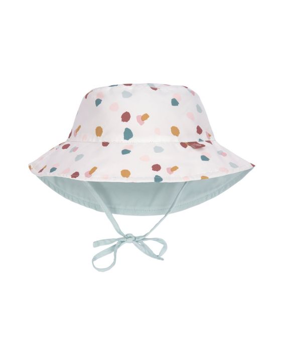 Lässig - Omkeerbare UV Bucket hoed voor baby's - Spikkel - Wit
