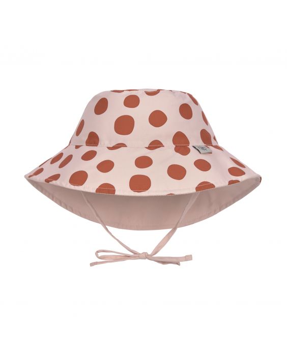 Lässig - UV-Beschermende bucket hoed voor kinderen - Stippen - Poederroze