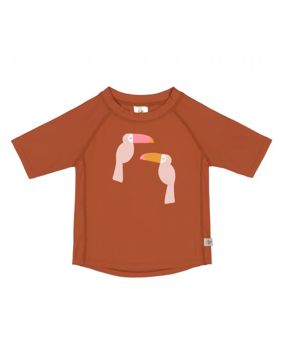 Lässig - UV-Shirt met korte mouwen voor kinderen - Toekan - Bruin