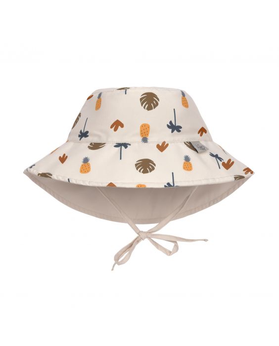 Lässig - UV-Beschermende bucket hoed voor kinderen - Botanical - Offwhite