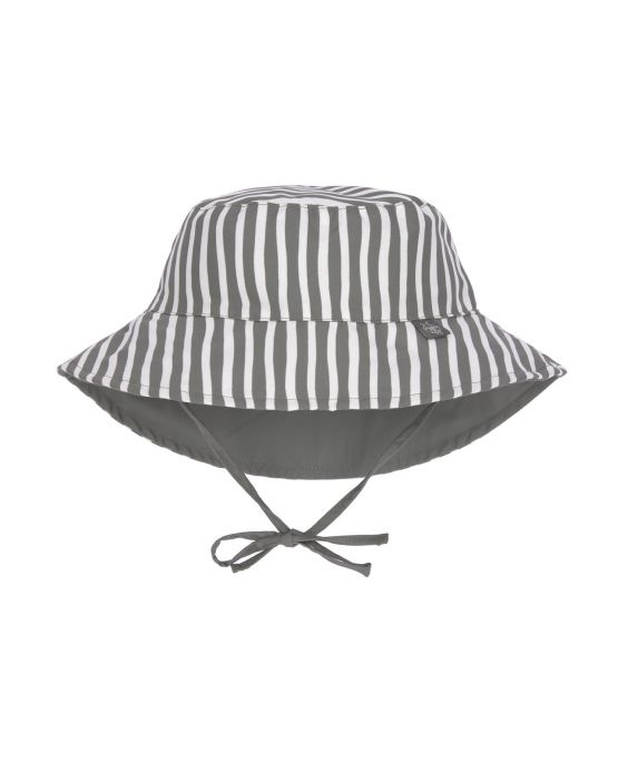 Lässig - Omkeerbare UV Bucket hoed voor baby's - Strepen - Olijf