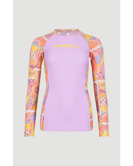 O'Neill - UV-Zwemshirt met lange mouwen voor vrouwen - Anglet - UPF50+ - Yellow Scarf