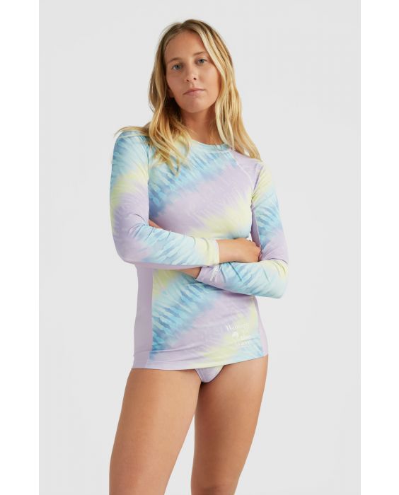 O'Neill - UV-Zwemshirt met lange mouwen voor vrouwen - Women of the wave - UPF50+ - Blue Tie Dye