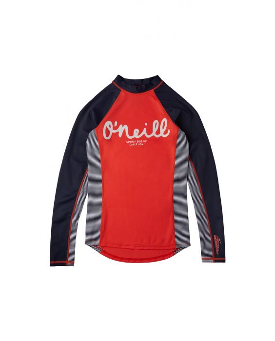 O'Neill - UV Zwemshirt voor meisjes - Longsleeve - Skins - Koraalrood