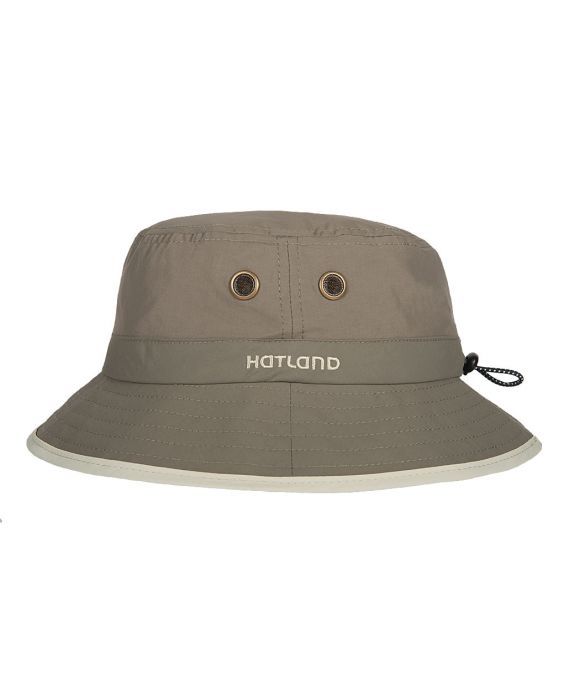 Hatland - UV Bucket hoed voor heren - Sal - anti-muggen - Olijfgroen
