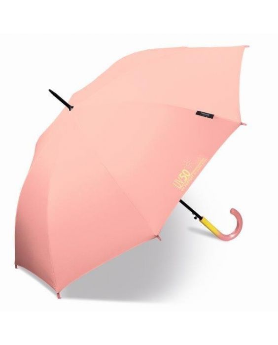 Happy Rain - Lange paraplu met UV bescherming - Automatisch - Roze