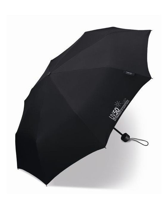 Happy Rain - Mini paraplu met UV bescherming - Handmatig - Zwart
