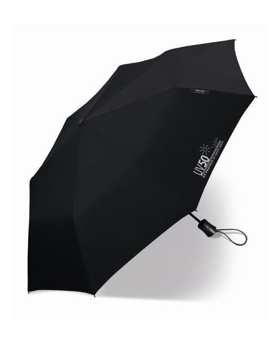 Happy Rain - Mini paraplu met UV bescherming - Automatisch - Zwart