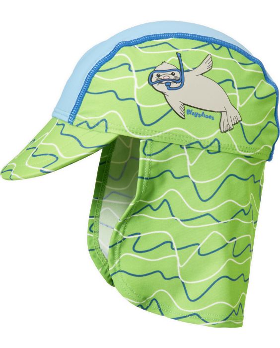 Playshoes - UV-zonnepet voor jongens en meisjes - blauw-groen zeehond