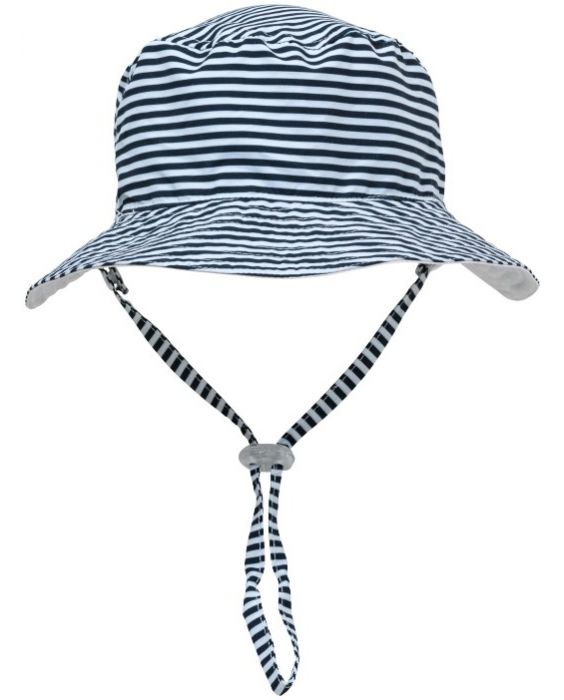 Snapper Rock - UV Bucket hoed voor kids - Tweezijdig - Wit/Donkerblauw