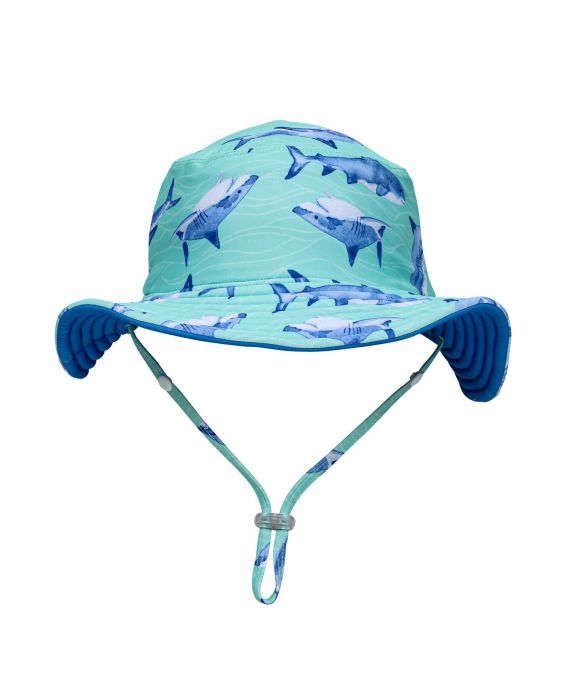 Snapper Rock - UV Omkeerbare bucket hat voor kinderen - Minty Shark
