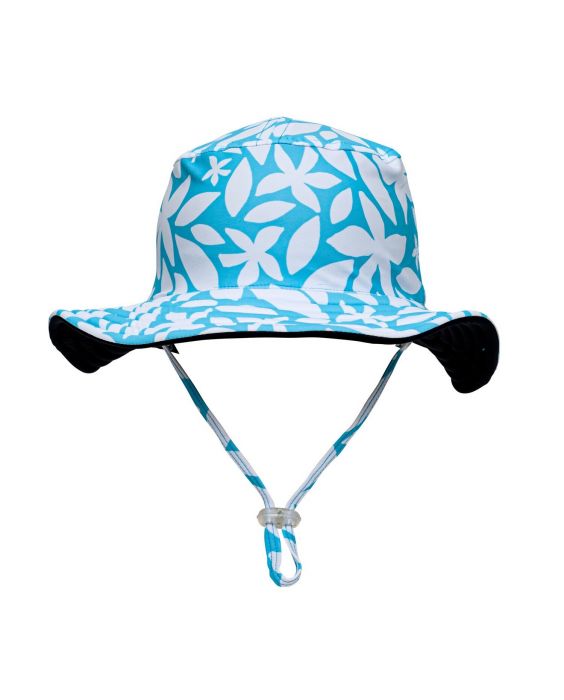 Snapper Rock - UV Omkeerbare bucket hat voor kinderen - Sunstainable - Aqua Bloom