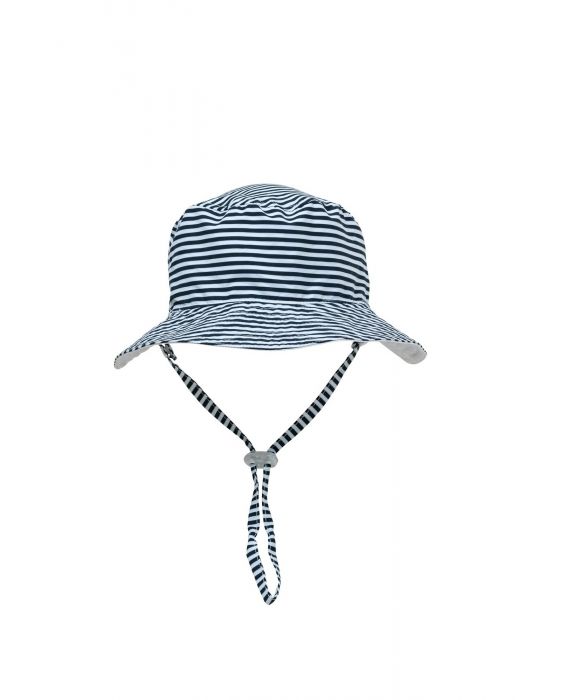 Snapper Rock - UV Bucket hat voor kinderen - Gestreept - Blauw/Wit