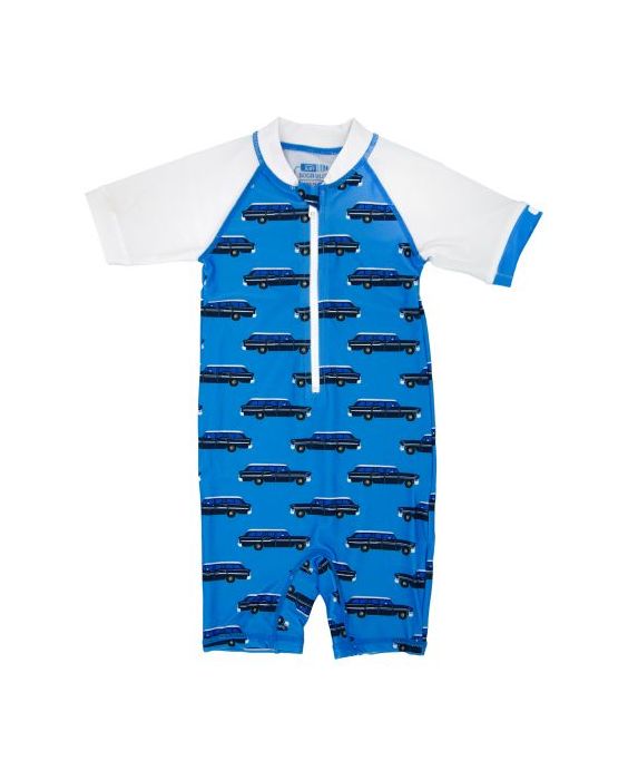 JUJA - UV Zwempak voor baby's - korte mouwen - Oldtimer - Lichtblauw