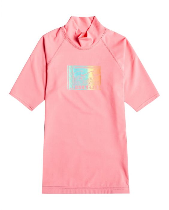 Billabong - UV-rashguard voor dames - Korte mouw - Design - Roze Zonsondergang