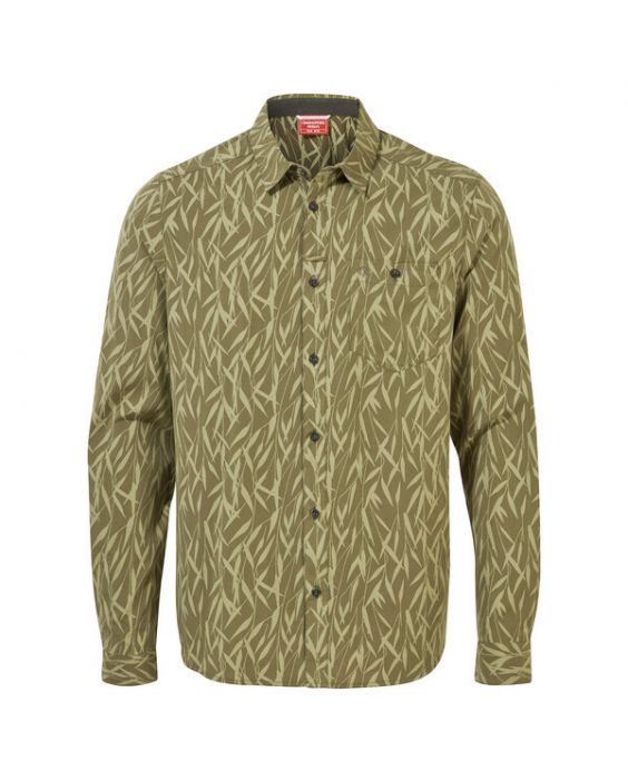 Craghoppers - UV overhemd voor heren - Lange Mouwen - Pinyon - Mos Groen