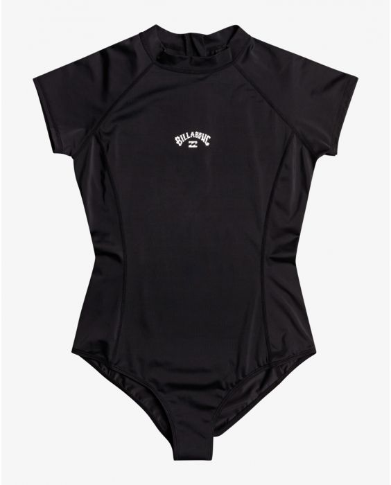Billabong - One-piece UV-badpak voor vrouwen met korte mouwen - Tropic Bodysuit - UPF50+ - Zwart
