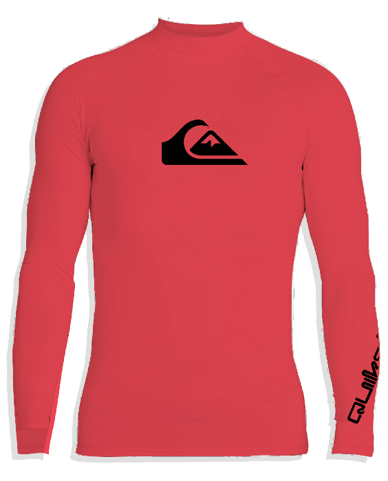 Quiksilver - UV-Zwemshirt met lange mouwen voor jongens - All time - Koraal